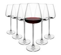 Argon Tableware Dulwich Crystal Red Wine Glasses 600ml Lead-Free Set of 6 | 6 x 600ml Red Wine Glasses, Lead-Free Crystal, Tulip Bowls, Concave Pulled Stems, Wide Bases, Etched Logo, Gift Boxed Set