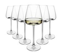 Argon Tableware Dulwich Crystal White Wine Glasses 460ml Lead-Free 6 Pack | 6 x 460ml White Wine Glasses, Lead-Free Crystal, Tulip Bowls, Concave Pulled Stems, Wide Bases, Etched Logo, Gift Boxed Set