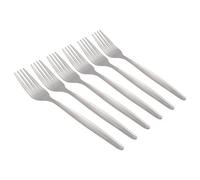 Argon Tableware Economy Stainless Steel Dinner Forks - 19.5cm - Pack of 6 - Silver Dining Forks High Polished Metal Dishwasher Safe 6-Piece Table Cutlery Set