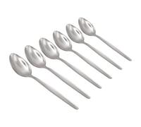 Argon Tableware Economy Stainless Steel Dessert Spoons - 19cm - Pack of 6 - Silver Dining Table Spoon High Polished Dishwasher Safe 6-Piece Dinner Cutlery Set