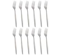 Argon Tableware Economy Stainless Steel Dinner Forks - 19.5cm - Pack of 12 - Silver Dining Forks High Polished Metal Dishwasher Safe 12-Piece Table Cutlery Set