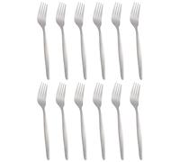 Argon Tableware Economy Stainless Steel Dinner Forks - 19.5cm - Pack of 12 in Silver Argon Tableware Silver