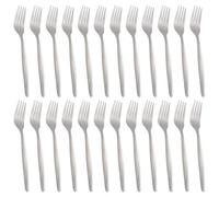 Argon Tableware Economy Stainless Steel Dinner Forks - 19.5cm - Pack of 24 - Silver Dining Forks High Polished Metal Dishwasher Safe 24-Piece Table Cutlery Set