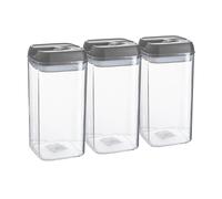 Argon Tableware Flip Lock Plastic Food Storage Containers 1.2 Litre Pack of 6 in Grey Argon Tableware Grey