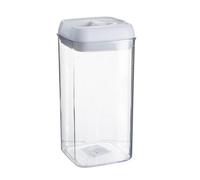 Argon Table Food Storage Container with Airtight Flip Lock Lid - 1200ml - White - 1 Pack - Plastic Kitchen Storage Tupperware Pantry Food Organiser for Cereal, Oats, Sugar, Coffee, Biscuits, Tea