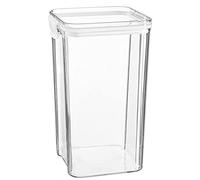 Argon Tableware Food Storage Container - 1.3L - White - Pack of 1 - Clear Airtight Reusable Stackable Freezer Storage Meal Prep Container Lunch Tupperware Box with Clip-Lock Lid