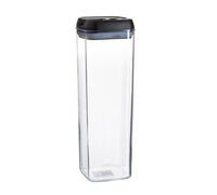 Argon Tableware Food Storage Container - 1.9 Litre - Black Airtight Plastic Storage Pantry Food Organiser With Flip Lock Lid