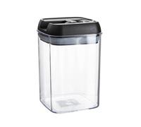 Argon Table Food Storage Container with Airtight Flip Lock Lid - 800ml - Black - 1 Pack - Plastic Kitchen Storage Tupperware Pantry Food Organiser for Cereal, Oats, Sugar, Coffee, Biscuits, Tea