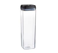 Argon Tableware Food Storage Container - 1.9 Litre - Black Airtight Plastic Storage Pantry Food Organiser With Flip Lock Lid