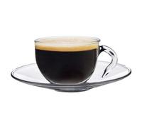 Argon Tableware Glass Espresso Cup & Saucer Set - 60ml in Clear Argon Tableware Clear