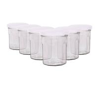 Argon Tableware Glass Jam Jars - 150ml - Pack of 6 in White Argon Tableware White