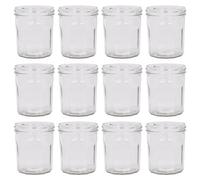 Argon Tableware Glass Jam Jars - 250Ml - Pack Of 12