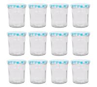 Argon Tableware Glass Jam Jars - 250ml - Pack of 12 in Blue Argon Tableware Blue