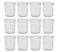 Argon Tableware Glass Jam Jars - 250ml - Pack of 12 in Clear Argon Tableware Clear