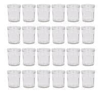 Argon Tableware Glass Jam Jars - 250ml - Pack of 24 - Empty Screw Top Kitchen Storage Jar for Food, Honey, Spice, Pickling, Preserving, Candle Making