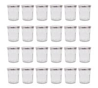 Argon Tableware Glass Jam Jars - 250ml - Pack of 24 in Silver Argon Tableware Silver