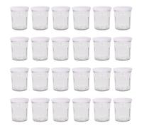 Argon Tableware Glass Jam Jars - 250ml - Pack of 24 in White Argon Tableware White