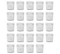 Argon Tableware Glass Jam Jars - 90ml - Pack of 24 - Empty Screw Top Kitchen Storage Jar for Food, Honey, Spice, Pickling, Preserving, Candle Making