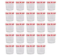 Argon Tableware Glass Jam Jars with Lids - 150ml - Pack of 24