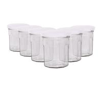 Argon Tableware Glass Jam Jars - 150ml - Pack of 6 in White Argon Tableware White