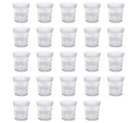 Argon Tableware Glass Jam Jars With White Lids - 30Ml - Pack Of 24