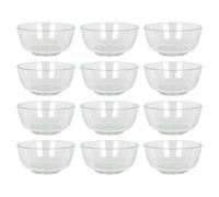 Argon Tableware Glass Snack Bowls Set of 12-11cm Clear Serving Bowls for Snacks Desserts Dips & Sides - Durable Soda Lime Glass Small Bowls for Kitchen Dining & Entertaining
