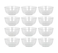 Argon Tableware Glass Snack Bowls Set of 12-11cm Clear Serving Bowls for Snacks Desserts Dips & Sides - Durable Soda Lime Glass Small Bowls for Kitchen Dining & Entertaining