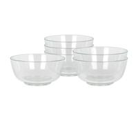 Argon Tableware Glass Snack Bowls Set of 6-11cm Clear Serving Bowls for Snacks Desserts Dips & Sides - Durable Soda Lime Glass Small Bowls for Kitchen Dining & Entertaining