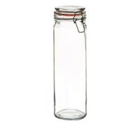 Argon Tableware Glass Spaghetti Jar - 2L/70.3Oz - 4 Colour Seals Airtight Kitchen Storage Container Preserving Jar