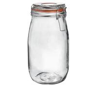 Argon Tableware Glass Storage Jar - 1.5L/50.7Oz - 4 Colour Seals Airtight Kitchen Storage Container Preserving Jar