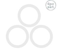 Argon Tableware Glass Storage Jar Seals - Small / 4cm - 6 Pack - Clear - Silicone Food Preserving Containers Airtight Container Ring