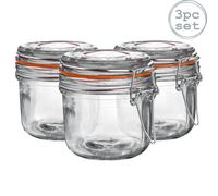 Argon Tableware Glass Storage Jars - 200ml - Pack of 3 in Orange Argon Tableware Orange