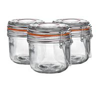 Argon Tableware Glass Storage Jars - 200ml - Pack of 6 in Orange Argon Tableware Orange