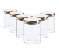 Scandi Storage Jars with Metallic Lids - 750ml - Pack of 6 Argon Tableware Gold One Size