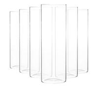 Argon Tableware Scandi Storage Jars - 2000ml - 6 Pack - Kitchen Utensils Cutlery Pot Bathroom Aromatherapy Storage No Lid Open Container Glass Jar