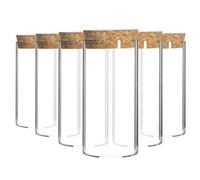Argon Tableware Glass Storage Jars With Cork Lid - 110Ml Kitchen Storage Canister Glass Spice & Food Container Jar - Set Of 6