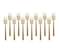 Argon Tableware Gold Stainless Steel Cake Forks Set of 12-15cm Dessert Forks for Pastries, Cakes and Sweet Treats - Elegant Modern Cutlery with Durable Rust-Resistant Finish for Dining and Parties