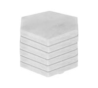 Argon Tableware White Marble Coasters - 10cm - Pack of 6 - Hexagonal Drink Placemats Reusable Dining Table Drink Coaster Placemats Drinking Glass Mat Cup Bar Mats for Table Setting, Restaurants