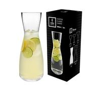 Argon Tableware Hoxton Crystal Carafes 1.1L - Glass Water Wine Decanter Jugs, Clear Serving Carafe for Juice, Cocktails, Iced Coffee, Table Service & Home Bar