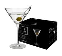 Argon Tableware Hoxton Crystal Martini Glasses 260ml - Pack of 24, Lead-Free Crystal Cocktail Glass Set, Classic Inverted Cone Design, Wide Brim for Gins & Martinis, Gift Boxed