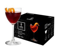 Argon Tableware Hoxton Crystal Nick & Nora Glasses 155ml - Pack of 48, Lead-Free Crystal Cocktail Glass Set, 1930s Vintage Style, Curved Bowl for Martinis & Manhattans, Gift Boxed