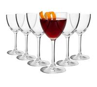Argon Tableware Hoxton Crystal Nick & Nora Glasses 155ml - Pack of 6, Lead-Free Crystal Cocktail Glass Set, 1930s Vintage Style, Curved Bowl for Martinis & Manhattans, Gift Boxed