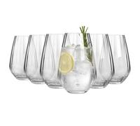 Argon Tableware Kensington Optic Crystal Highball Glasses - 620ml - Pack of 6 in Clear Argon Tableware Clear