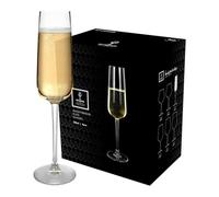 Argon Tableware Knightsbridge Crystal Champagne Flutes - 230ml - Pack of 24 in Clear Argon Tableware Clear