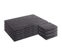 Argon Tableware Marble Placemats & Square Coasters - 12pc Kitchen Dining Table Mats in Black Argon Tableware Black