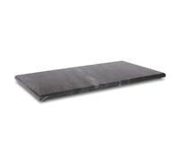 Argon Tableware Marble Serving Board - 32.5 x 17.5cm - Black Natural Stone Charcuterie, Cheese & Tapas Platter with Non-Slip Feet for Home, Café & Restaurant Use