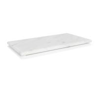 Argon Tableware Marble Serving Board - 32.5 x 17.5cm - White Natural Stone Charcuterie, Cheese & Tapas Platter with Non-Slip Feet for Home, Café & Restaurant Use