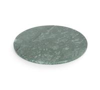 Argon Tableware Marble Serving Board - 33cm - Green Natural Stone Charcuterie, Cheese & Tapas Platter with Non-Slip Feet for Home, Café & Restaurant Use
