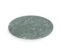 Argon Tableware Marble Serving Board - 33cm - Green Natural Stone Charcuterie, Cheese & Tapas Platter with Non-Slip Feet for Home, Café & Restaurant Use