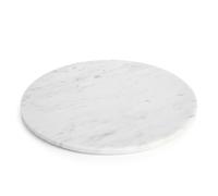 Argon Tableware Marble Serving Board - 33cm - White Natural Stone Charcuterie, Cheese & Tapas Platter with Non-Slip Feet for Home, Café & Restaurant Use